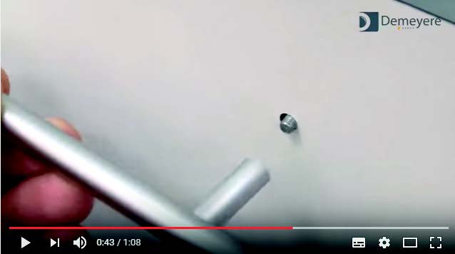 Installing metal screw handles