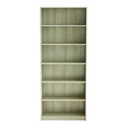 5 Shelf Bookcase 80cm Optima, 6 Ft White Bookcase